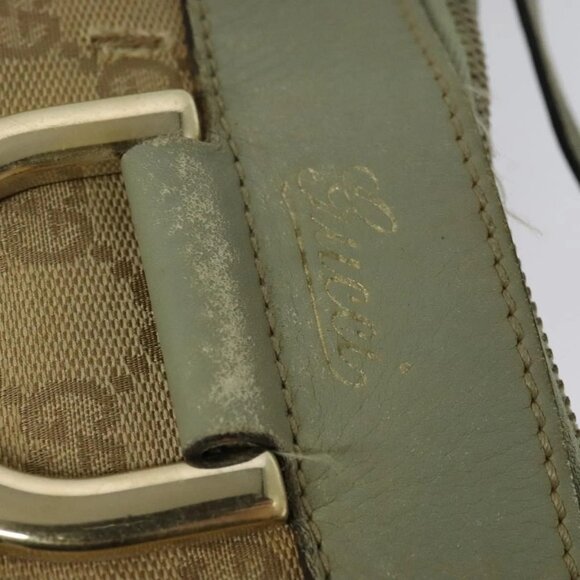 GUCCI GG Canvas Shoulder Bag Beige Gold - Picture 9 of 16